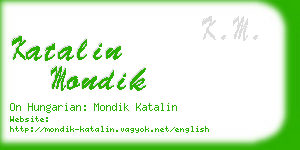 katalin mondik business card